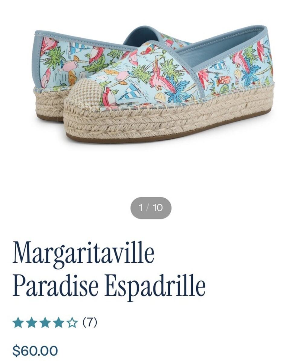 Margaritaville Paradise Espadrille Size 9 NIB Shoes Slip one